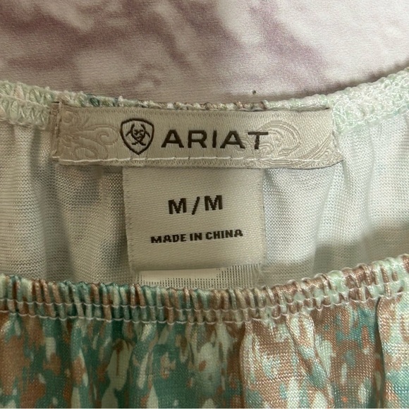 Ariat Bell Sleeve Southwestern Scoop Neck Shift Dress - Picture 9 of 12